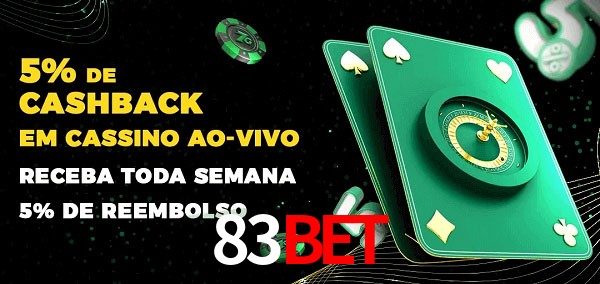 Promoções do cassino ao Vivo 83bet